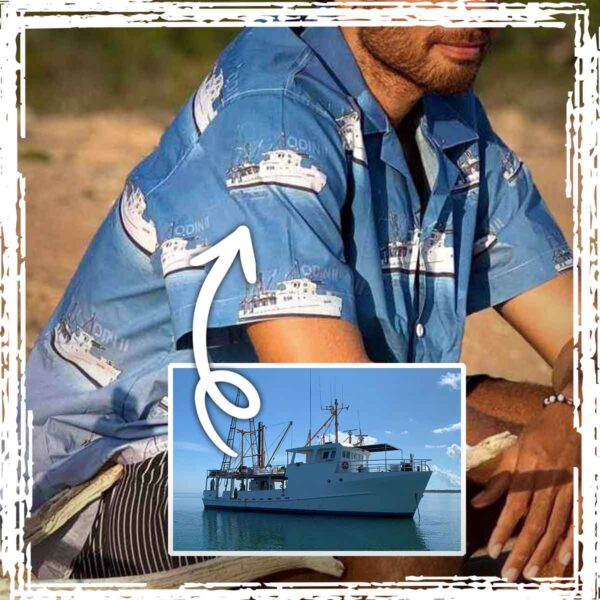 Personalised Boat Hawaiian Shirt - Cotton - Image 10