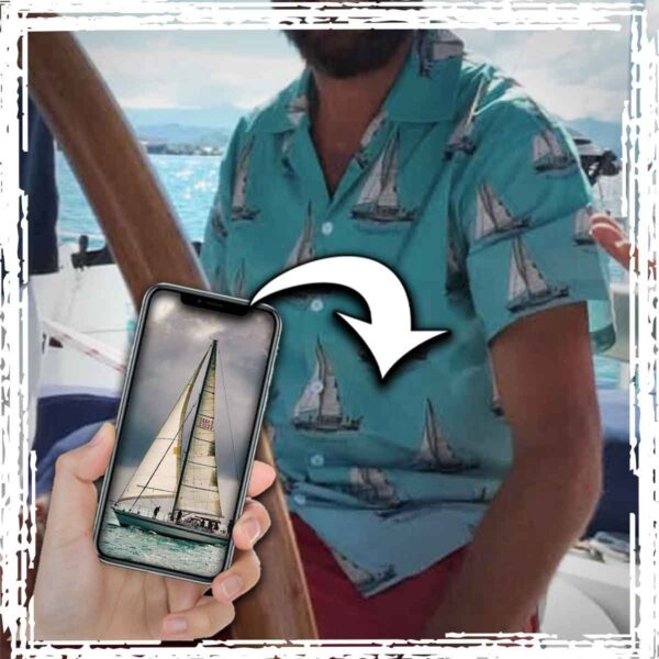 Personalised Boat Hawaiian Shirt - Cotton - Image 8