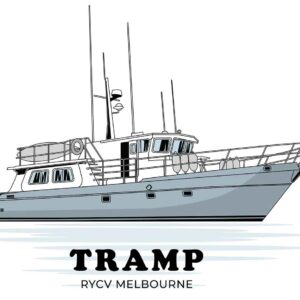 Custom Boat Drawing of Tramp, a Seahorse 52 Trawler